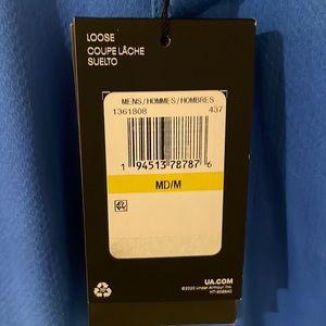 Under Armour Washed Golf Shirt Loose Fit Two Tone Blue Golf Shirt